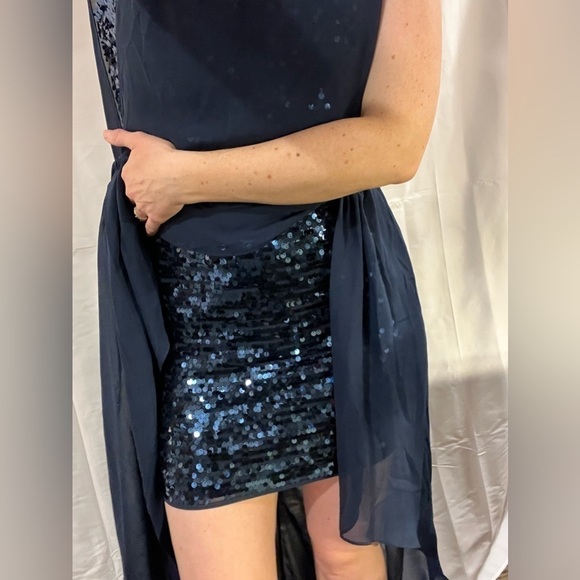 Bcbgmaxazria maxi dress size 2 chiffon sequin and sheer maxi fairy prom dress - Picture 1 of 16